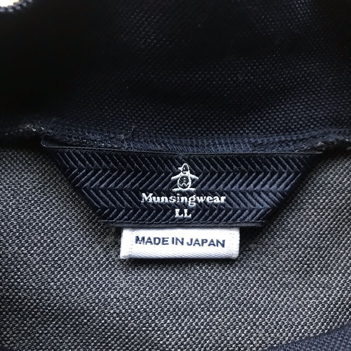 マンシングウェア モックネックシャツ 日本製 569-1-302 メンズ LL ネイビー レッド ゴルフ_画像4