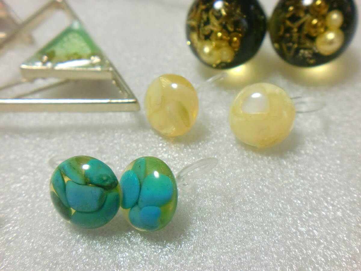 8 piece +3 pair!# profit ~! hair elastic!dabo pin!# earrings & non hole earrings!