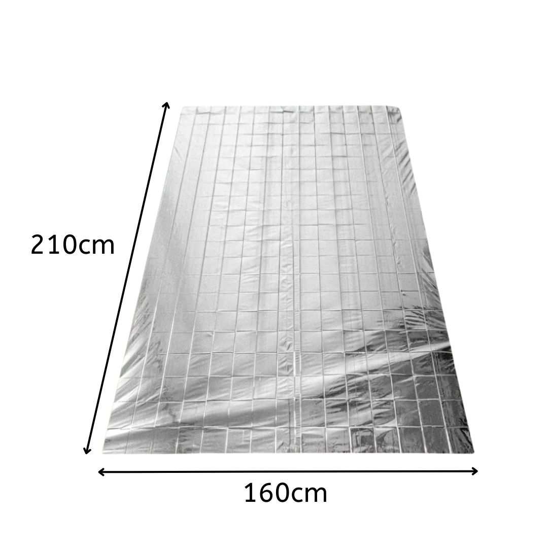 【1枚】防災 アルミニウム ブランケット 1枚 アルミシート 大きいサイズ 大きめ 防災グッズ アルミ 保温 シート 防寒 防水 緊急 非常用 _画像2
