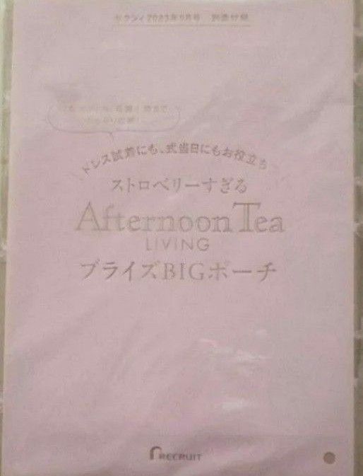 【Afternoon Tea LIVING（アフタヌーンティー・リビング）ブライズビッグポーチ】ゼクシィ2023年5月号付録
