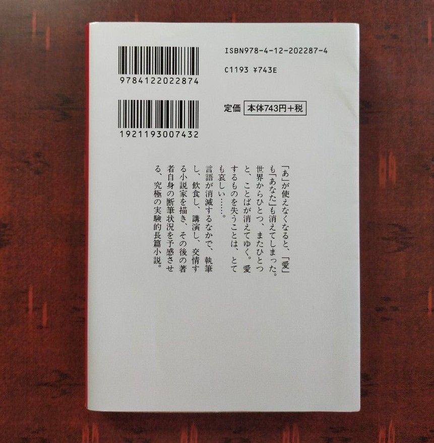 残像に口紅を （中公文庫） 筒井康隆／著 同梱歓迎（事前にコメントにて要相談）