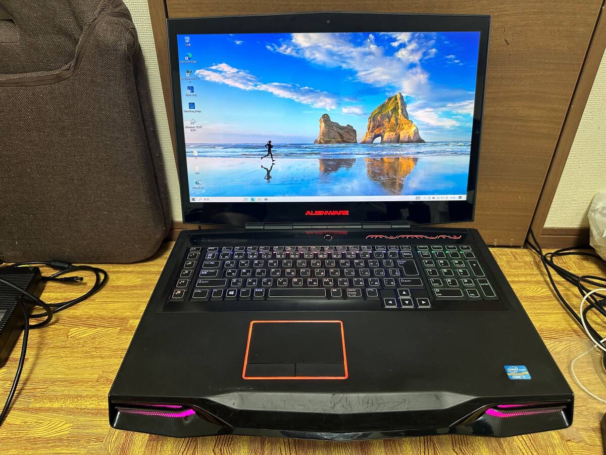 DELL ALIENWARE M18xR2第3世代 intel Core i7-3840QM 2.80GHZ/SSD 256GB+HDD 1TB/RAM 16GB/大画面18.4インチ/BD/WINDOWS10_画像1