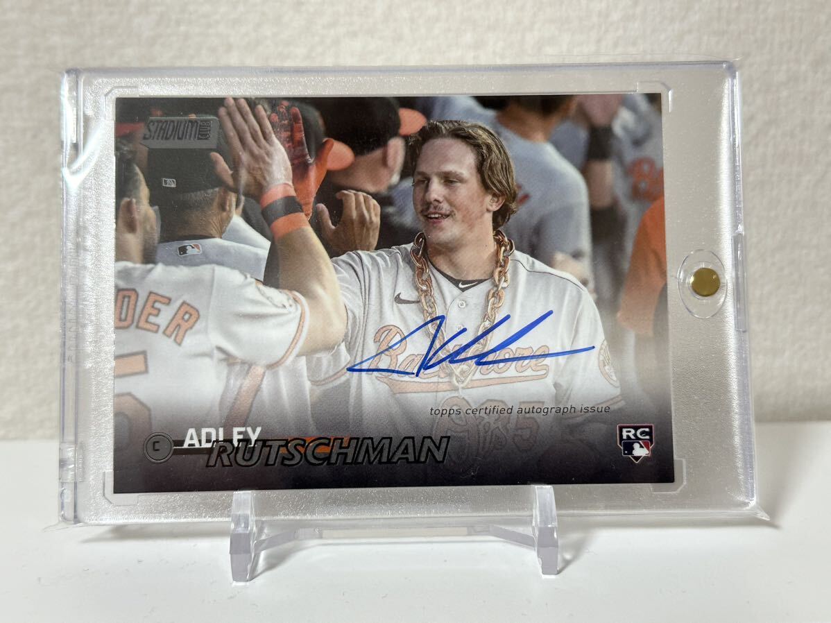 【25シリ！】 Topps Stadium Club 2023 Adley Rutschman Auto Black Parallel RC 25シリの画像1