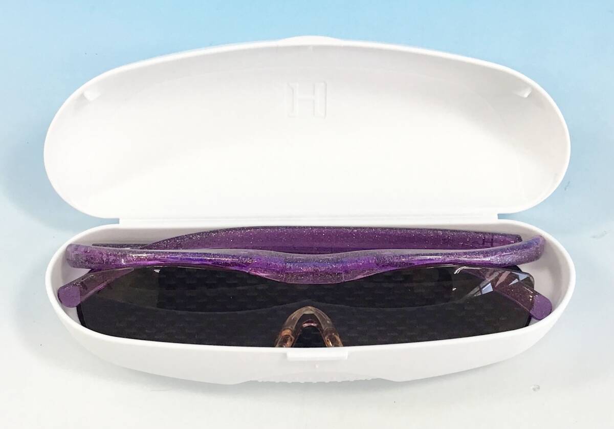  Huzuki лупа 1.85 раз фиолетовый / лиловый цвет линзы ламе очки при дальнозоркости увеличительное стекло очки очки сделано в Японии кейс HAZUKI