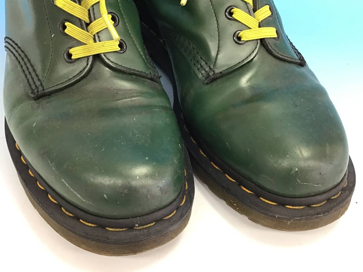 Dr.Martens ブーツ 1460 8ホール UK10 グリーン スムース レザー レースアップ 靴 シューズ ドクターマーチン_画像3