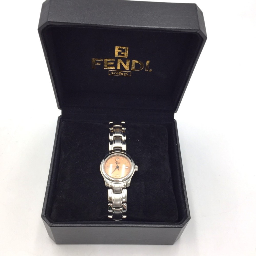 FENDI フェンディ 腕時計 FENDI レディースウォッチ 210L ピンクゴールド×シルバー クオォーツ 美品_画像2