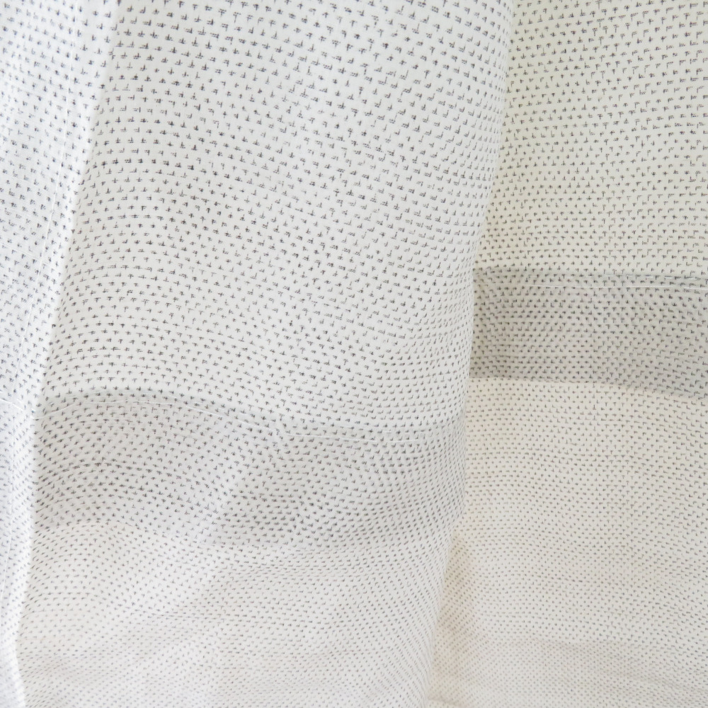 浴衣 男性用 夏用 本麻 上布 蚊絣 単衣 白色 夏物 仕立て上がり 身丈137cm_画像8
