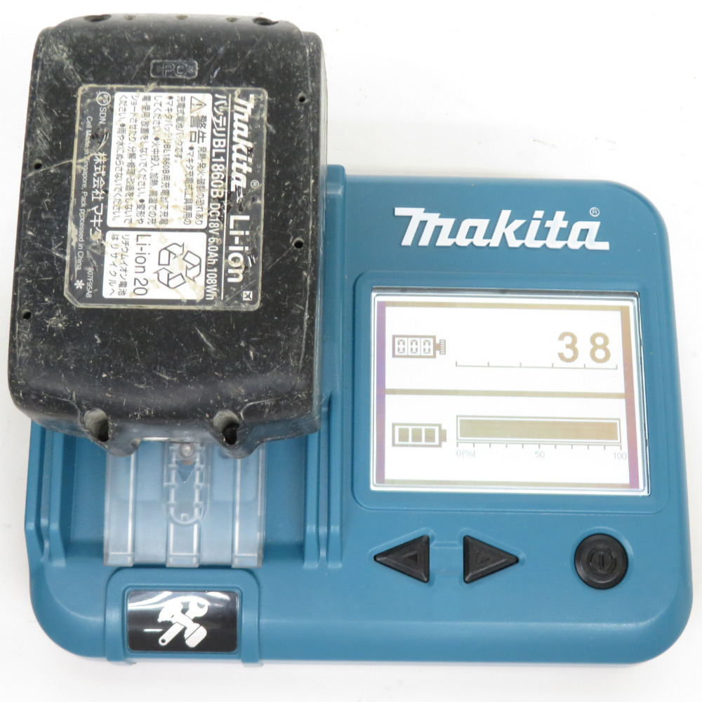 makita マキタ 18V 6.0Ah 充電式インパクトドライバ 黒 ケース・充電器・バッテリ2個セット ケース相違あり TD173DRGXB 中古_画像9