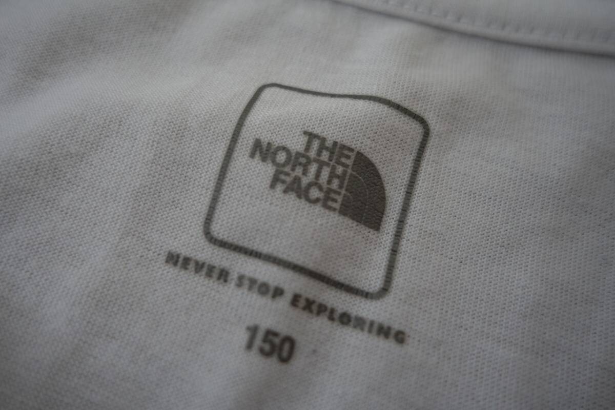 美品ノースフェイスTHE NORTH FACE白半袖Tシャツ サイズ150ホワイト_画像4