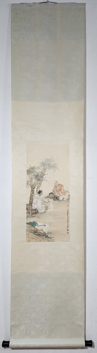 ■大成美術■【張大千書 紙本 羅漢図】 （検） 近代書画家 中国画 墨寶妙品 中国書道 掛け軸 古美術 骨董 388_画像2