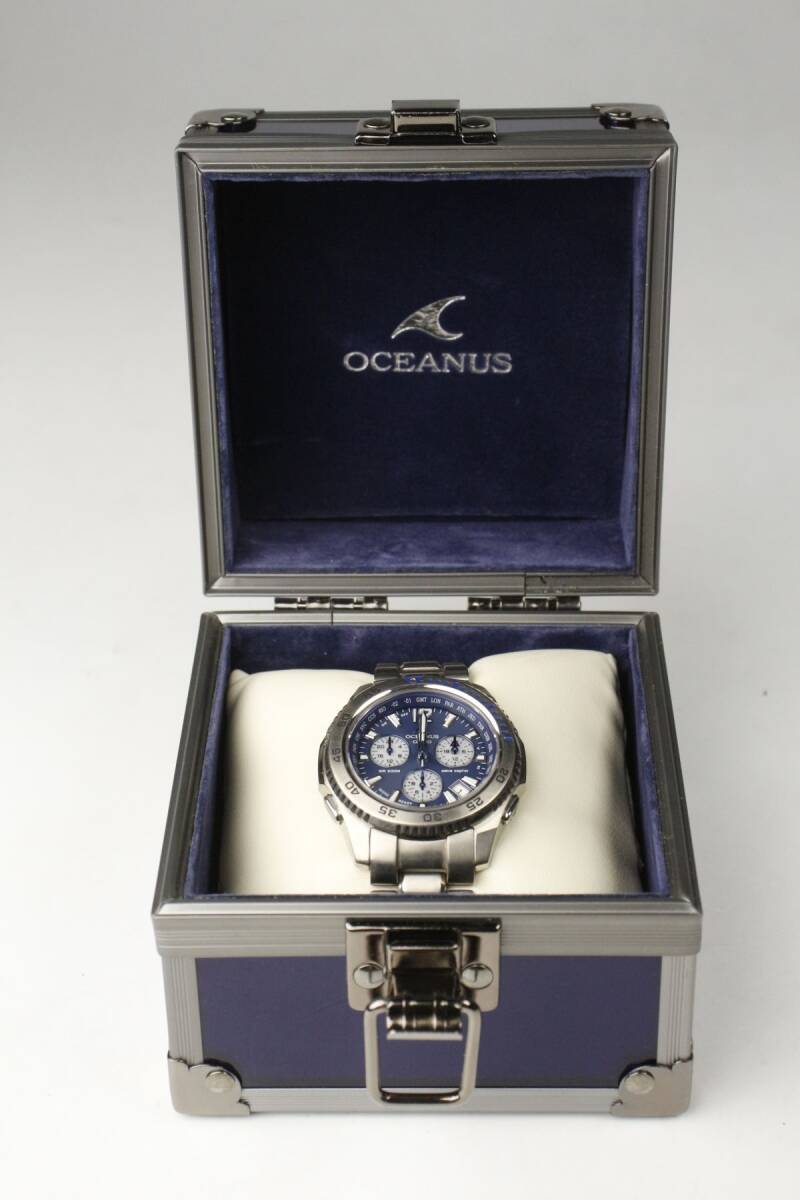 【LIG】CASIO カシオ OCEANUS オシアナス OCW-650T 腕時計 電波ソーラー ケース付 [.QE]24.5_画像9