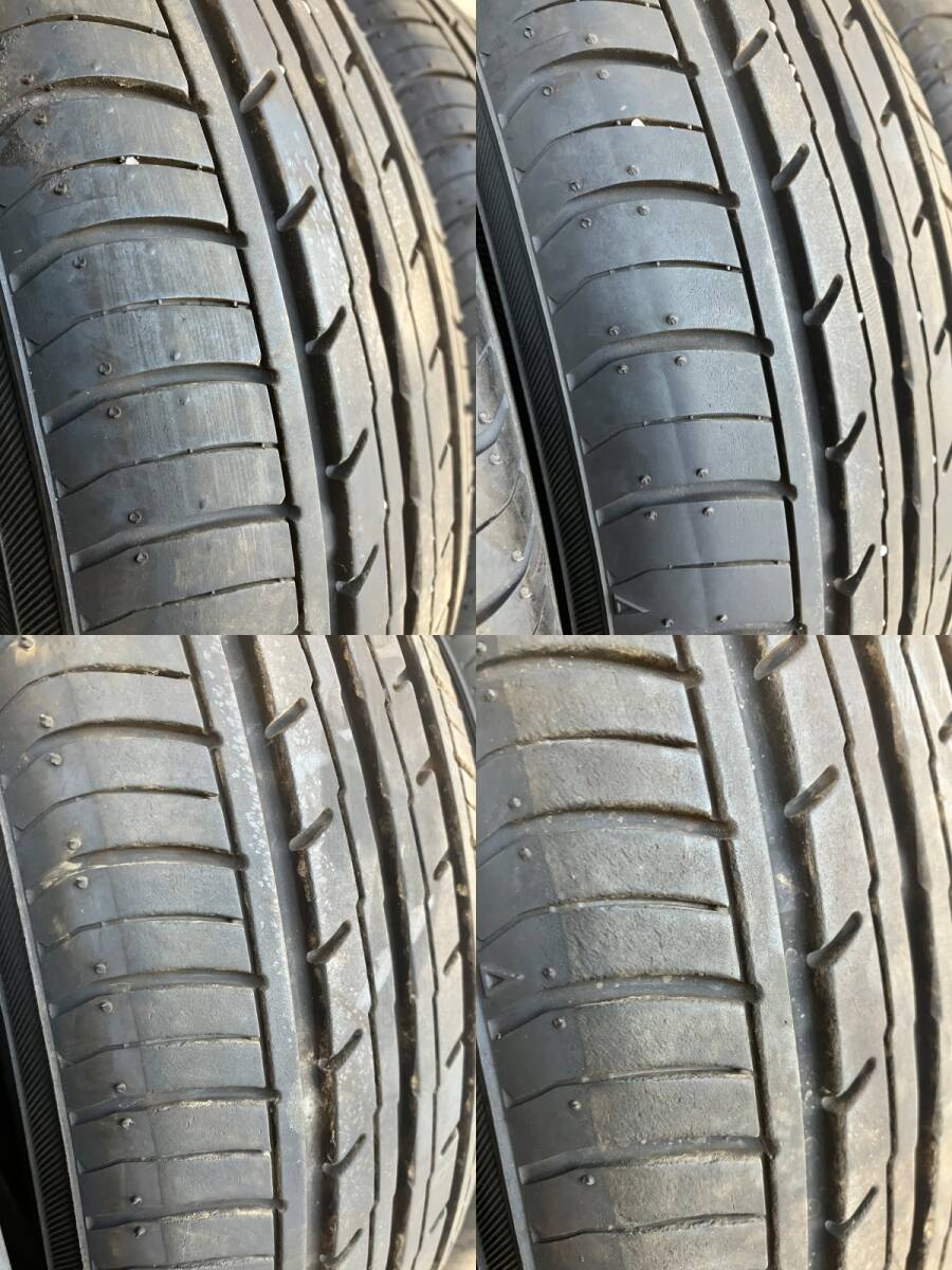 ヨコハマ ブルーアース １5５／6５Ｒ１４ 2021年製 4本セット 残り約５mmの画像7