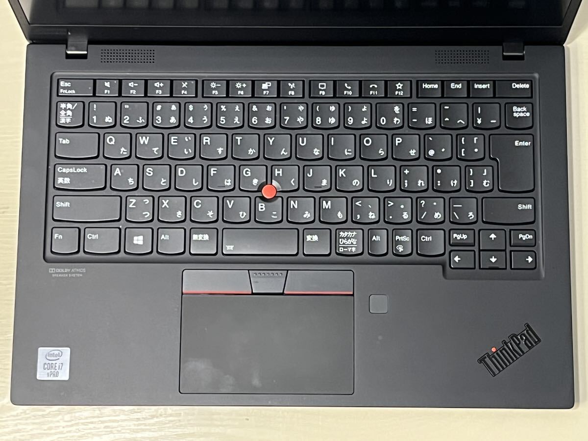 中古　美品　lenovo ThinkPad X1 Carbon Gen 8 / 20UACTO1WW Core i7-10610U 1.80GHz/16GB/ SSD256GB / Windows11Pro/管理番号0000045012_画像4