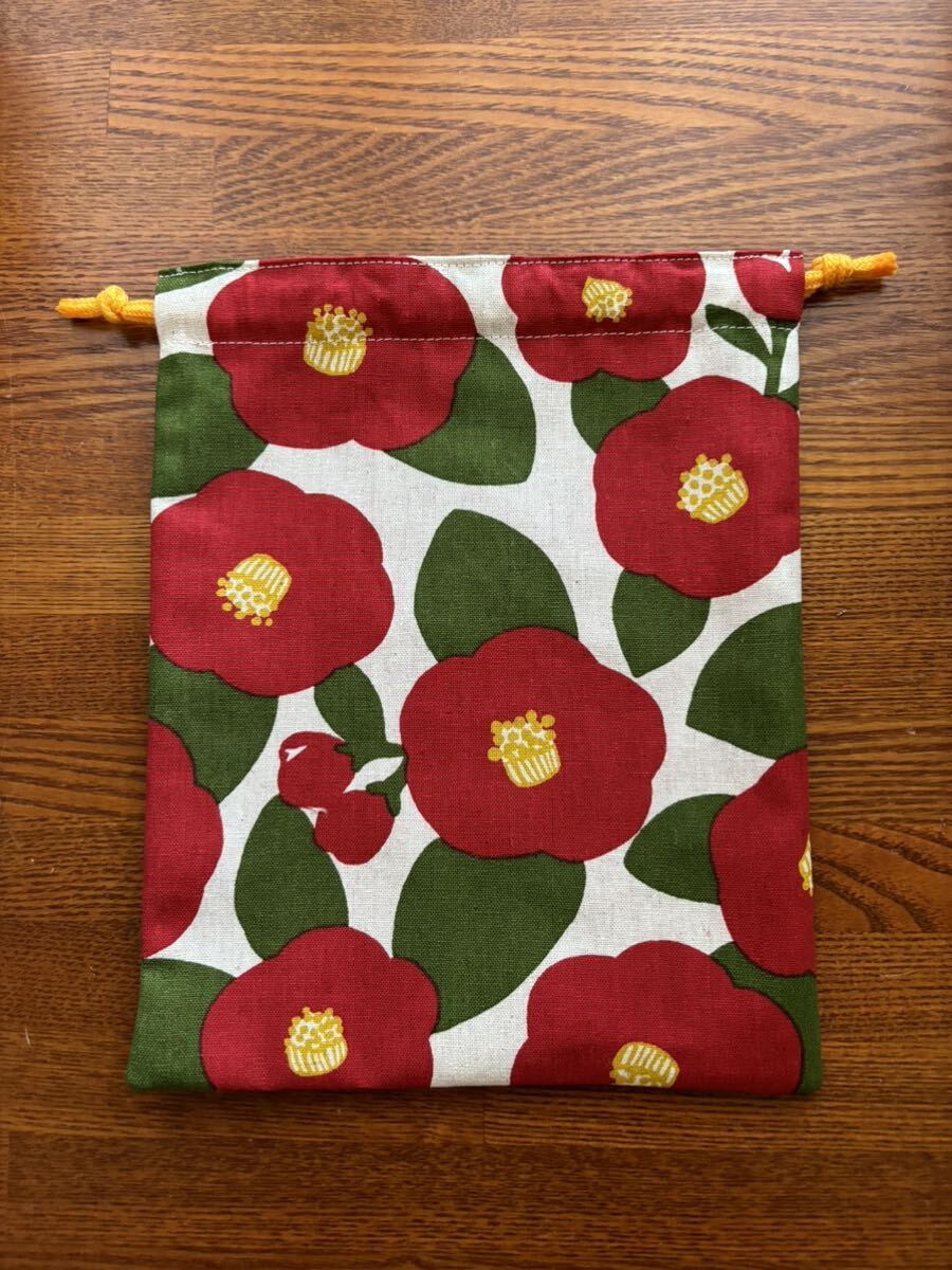 25.×20. мешочек камелия ручная работа мешочек для ланча сумка органайзер бардачок сумка orange шнур кейс для хранения цветок обратная сторона ткань есть обе ...