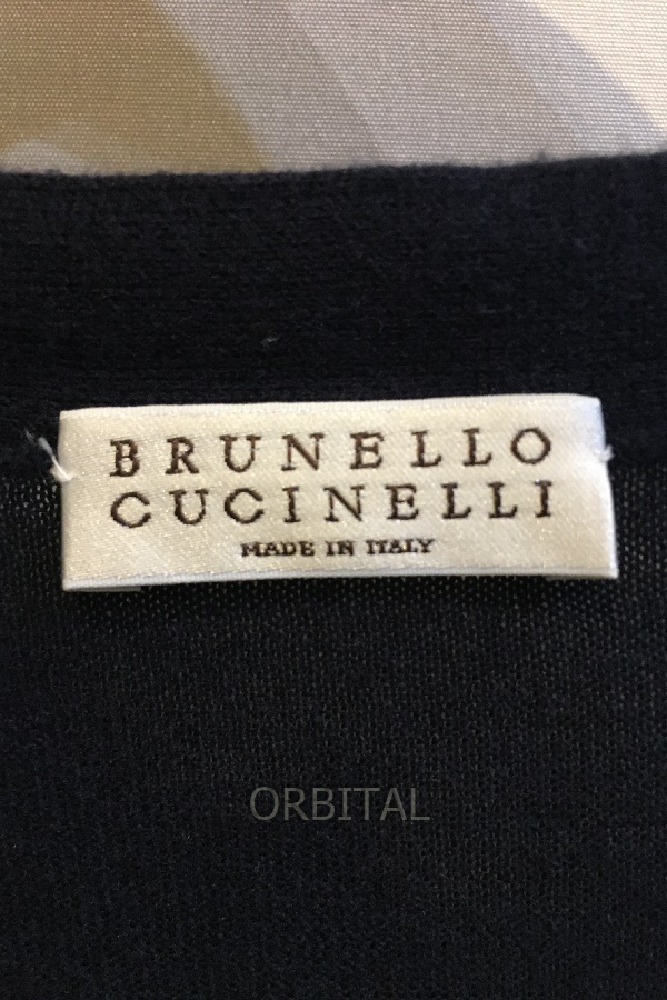 二子玉)BRUNELLO CUCINELLI ブルネロクチネリ ノースリーブコットンニットロングカーディガン ビジュー Vネック レディース Mの画像6