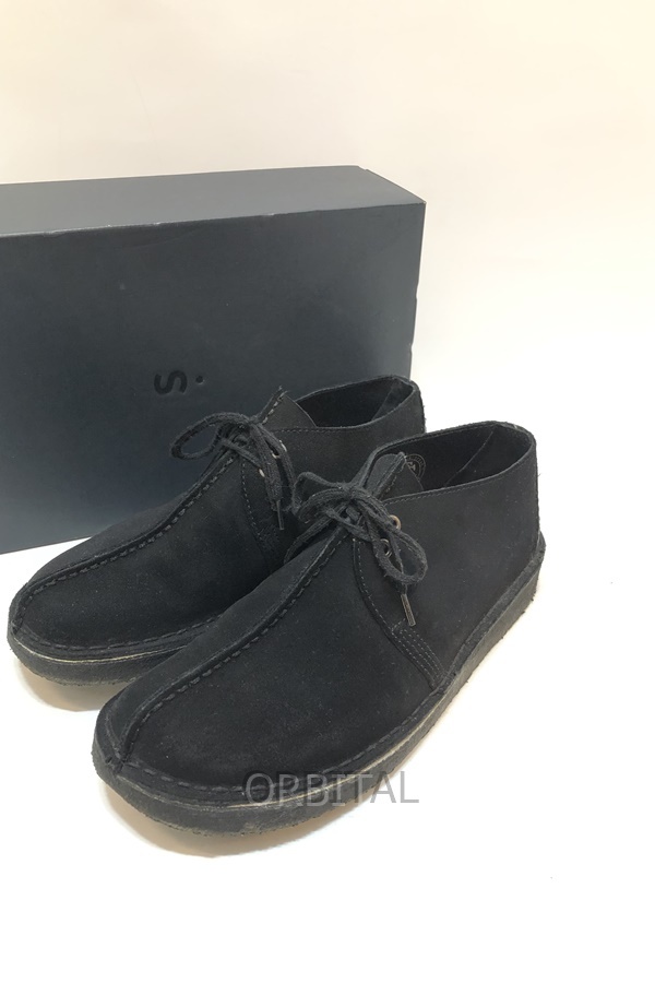 経堂) クラークス Clarks デザートトレック スエード シューズ サイズUK8.5 ブラック メンズ_画像1