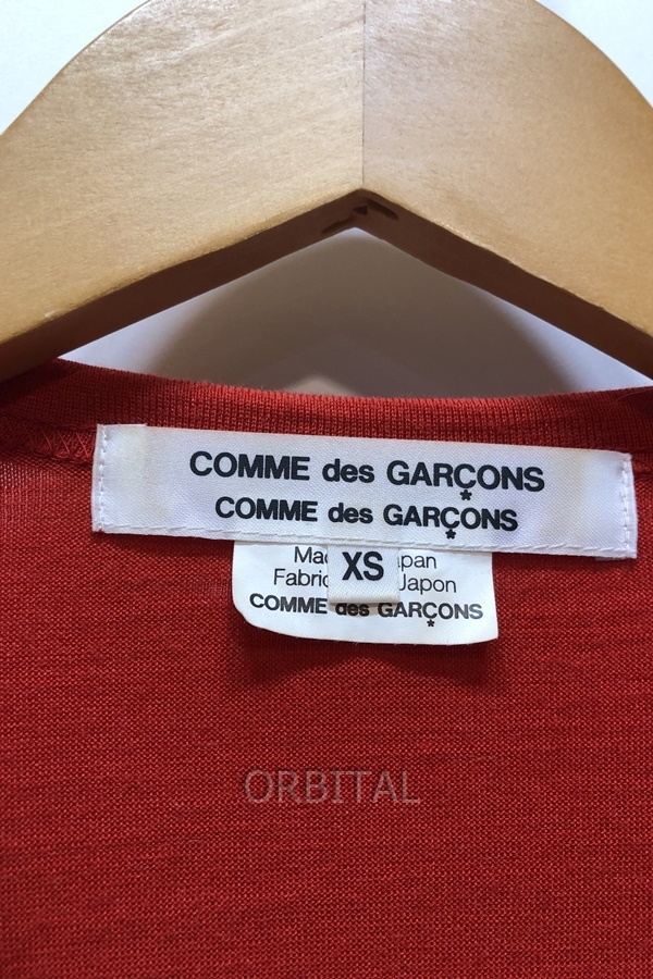 経堂) コムデギャルソンコムデギャルソン COMME des GARCONS チュール デザイン カットソー サイズXS レッド レディース_画像6