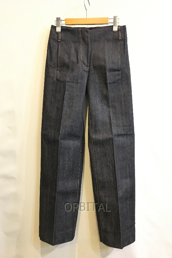 二子玉)Tory Burch トリーバーチ 未使用 セリヴィッチデニムパンツ ジーンズ PRINCESS SEAM DENIM DEEP DARK WASH サイズ0_画像1