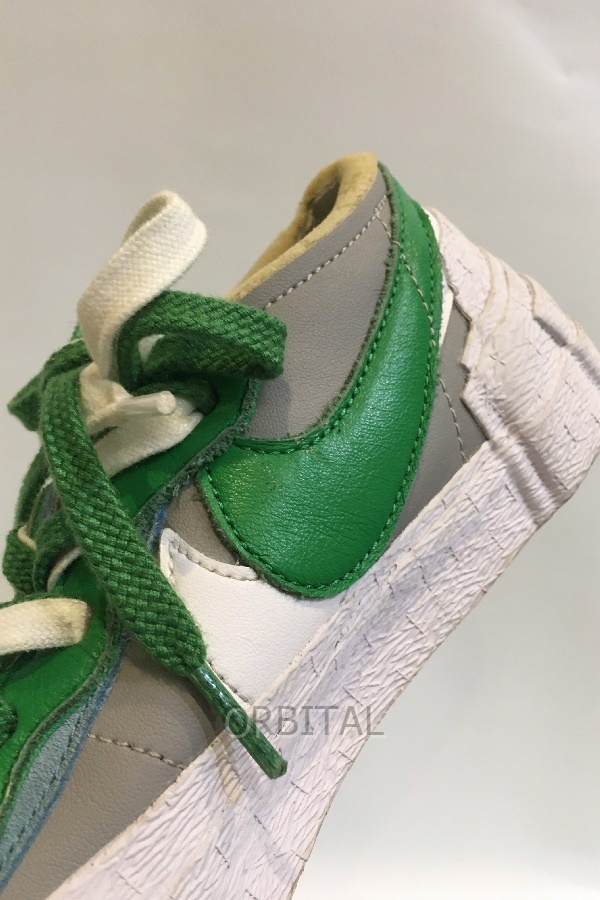 二子玉)NIKE×SACAI サカイ×ナイキ BLAZER LOW CLASSIC GREEN ブレザーロー スニーカーDD1877-001 23.5cm ※スレ_画像5