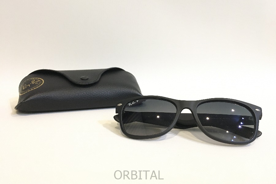 二子玉)Rayban レイバン NEW WAYFARER ニューウェイファーラ― RB2132 サングラス アイウェア ケース付 ブラック 定価￥29,480-_画像1