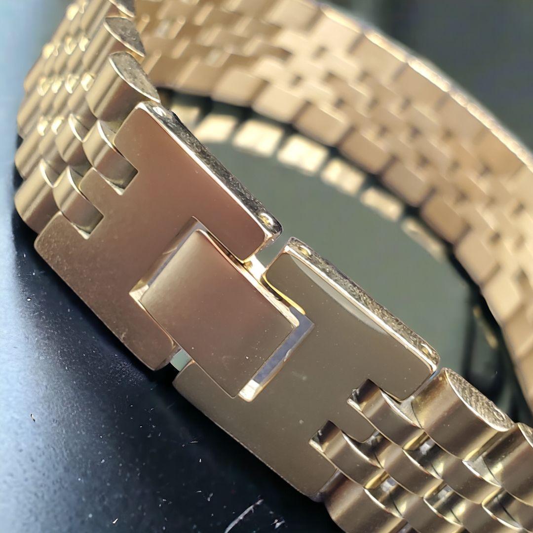 ゴールド ベルトチェーン ブレスレット 腕時計デザイン メンズ 新品 B050a