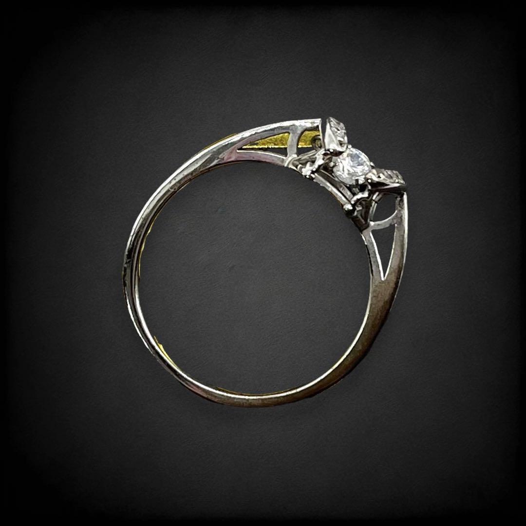 【美品】 SONA ソナ リング 指輪 ダイヤモンド ホースシュー 指輪 上品 高級 アクセサリー 結婚式 馬蹄 パーティ シルバー SV925 680