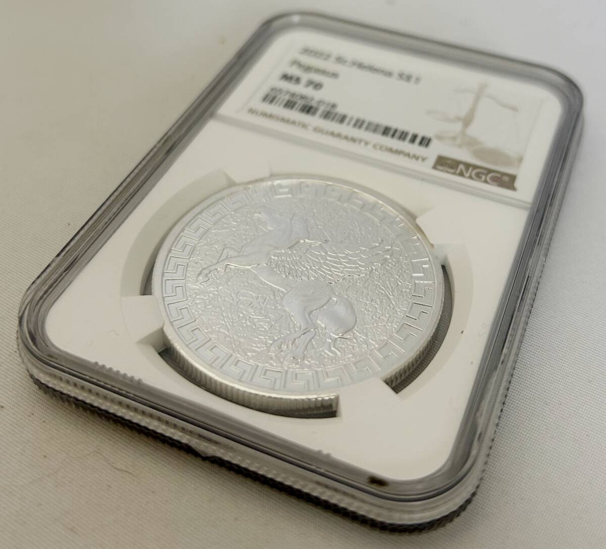 【超美品】 2022年 イギリス領セントヘレナ　ペガサスコイン NGC MS70 　シルバーコイン S1￡ 6574082-018_画像6