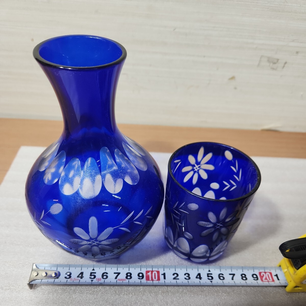 切子グラス 切子 グラス 江戸切子 水差し 昭和レトロ コレクション おまとめ品 工芸品の画像7