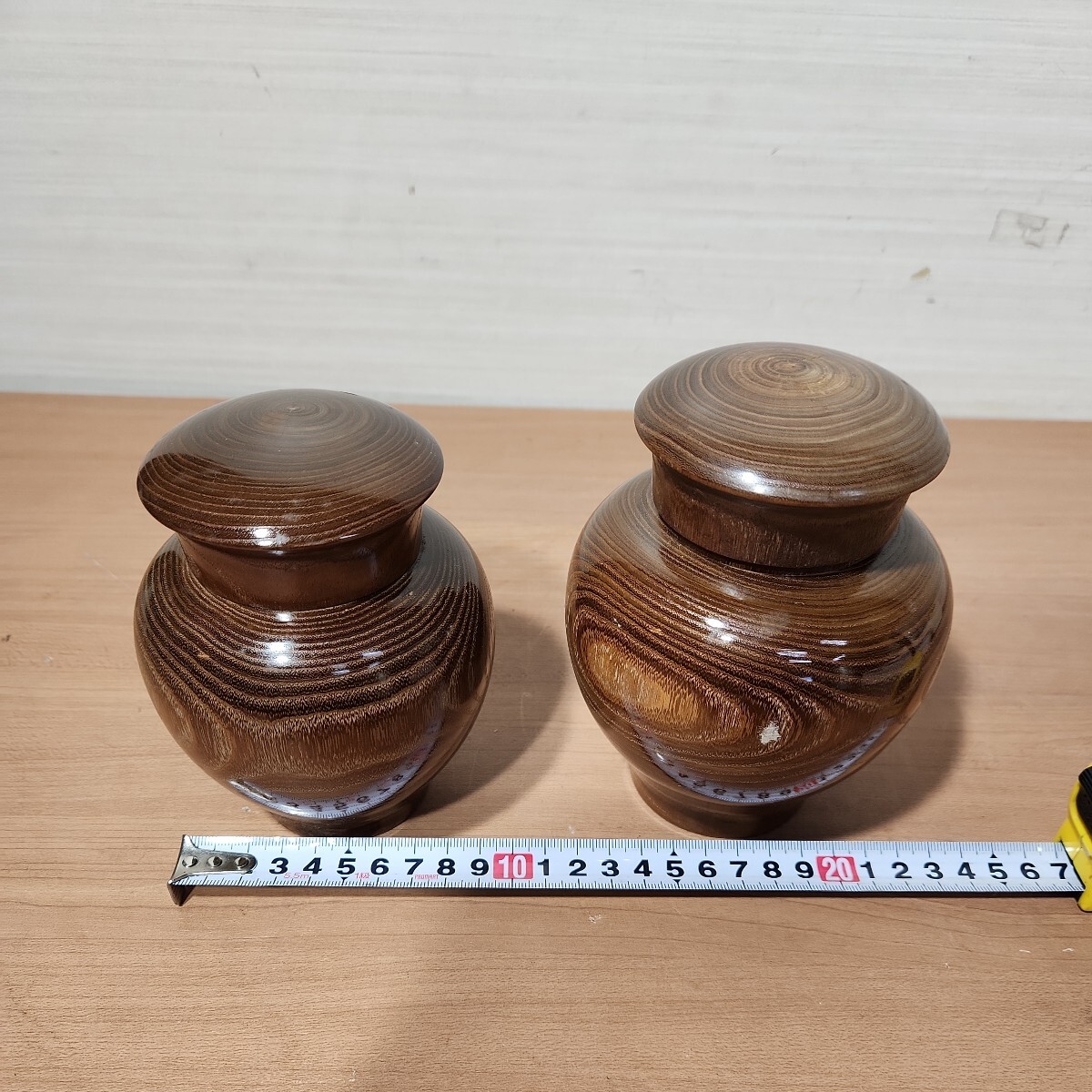 木製 茶葉缶 茶筒 茶入 茶器 茶缶 煎茶道具 煎茶 日本茶 台湾茶 中国茶 骨董 古玩 茶道具 古美術　茶亀　昭和レトロ　おみやげ物　工芸品_画像5