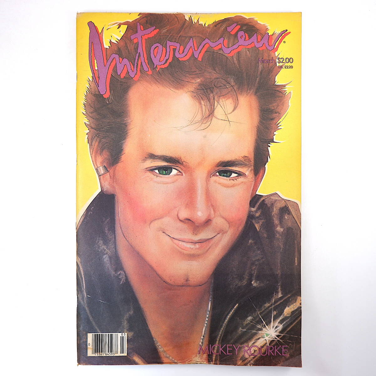 Interview magazine 1985年3月号◎ミッキーローク/アラングラント/ピーターボグダノヴィッチ/ポールシェーファー/アンディウォーホル - サブカルチャー Interview magazine 1985年3月号◎ミッキーローク/アラングラント/ピーターボグダノヴィッチ/ポールシェーファー/アンディウォーホル - サブカルチャー