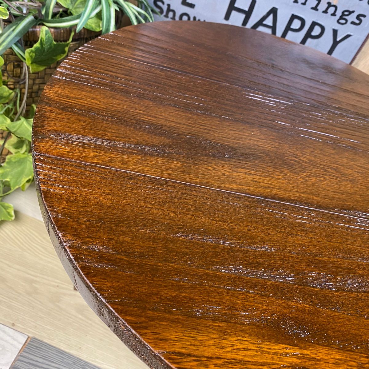 アジアンエスニック木製原木無垢材ちゃぶ台S 折りたたみ式ティーテーブル 木製花台 置き台 座卓