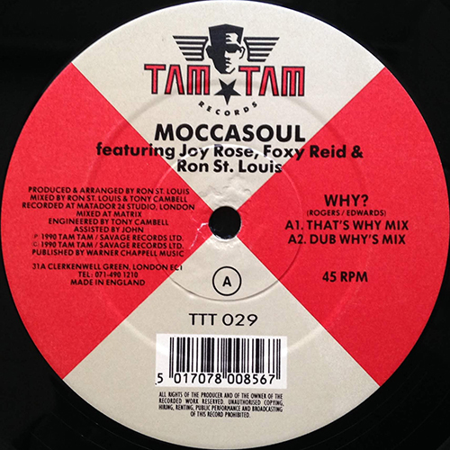 Moccasoul Why ?　1990　CARLY SIMON名曲グランドビートカバー　12インチ_画像4