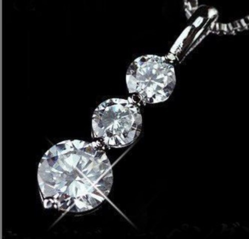 【格安】「大粒3連の輝き」トリロジー ダイヤモンド ネックレス 1.0ct pt850 プラチナ製品 国内生産 限定　2211_画像5