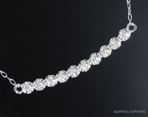 ダイヤモンド ネックレス 最高品質 0.15ct PT850 プラチナ製品 国内生産 限定 4411の画像2