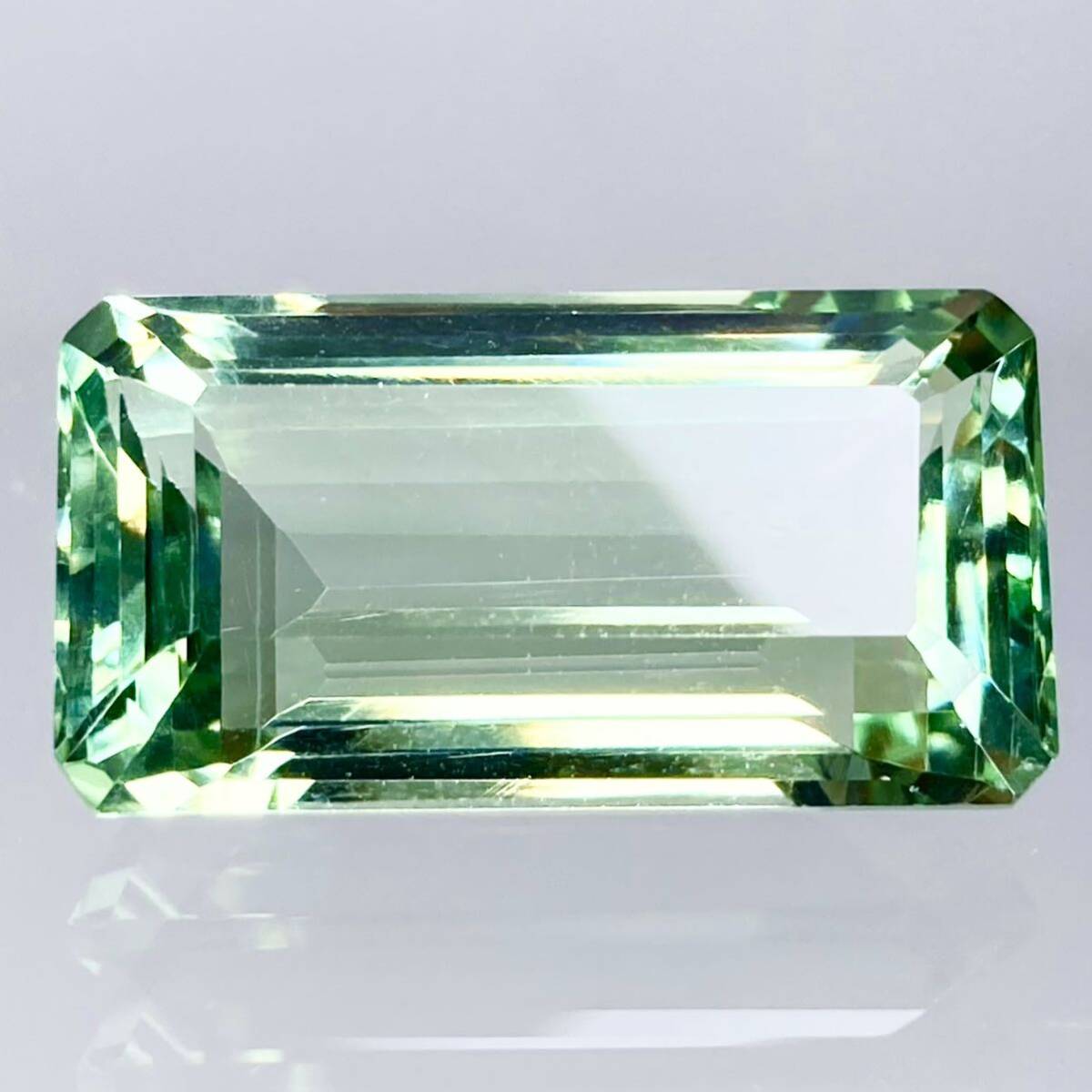 ◆天然グリーンクォーツ20.050ct◆m 約22.1×12.0×9.2mm ルース 裸石 宝石 ジュエリー jewelry green 緑 クリスタル crystal quartz _画像1