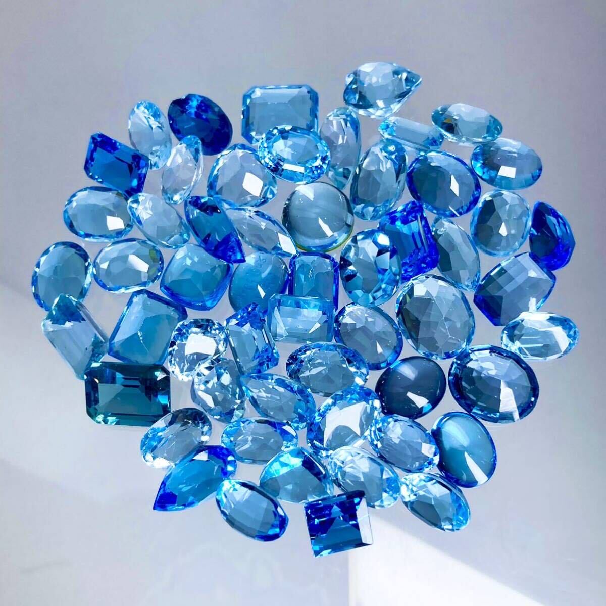  много!!* натуральный голубой топаз . суммировать 200ct *M разрозненный камни не в изделии ювелирные изделия голубой топаз jewelry blue topaz ②