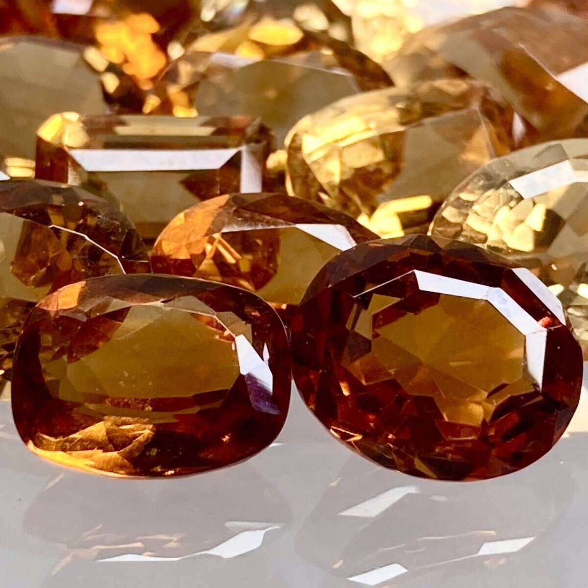 大量!!◆天然シトリンおまとめ300ct◆m ルース 裸石 宝石 ジュエリー jewelry citrine 黄水晶 クォーツ ②_画像1