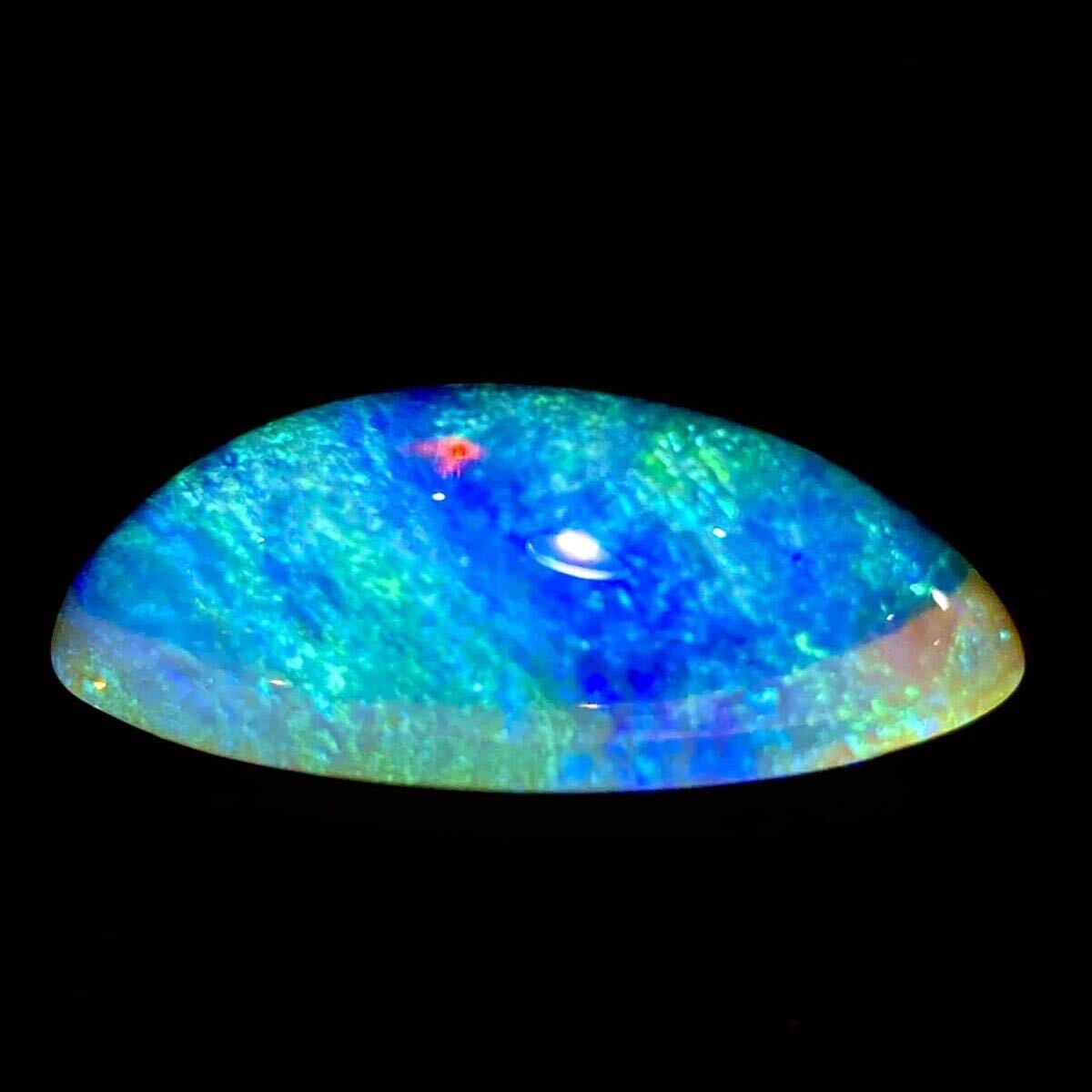 遊色効果!!◆天然オパール11.173ct◆m 約22.8×10.7mm ルース 裸石 宝石 ジュエリー jewelry opal _画像3