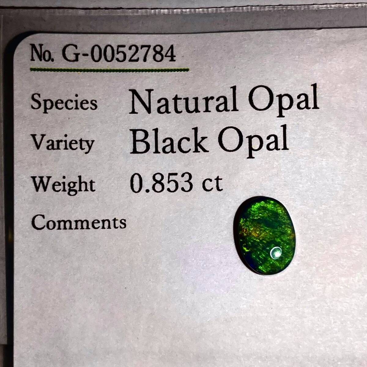 . color effect!!* natural black opal 0.853ct*m approximately 8.0×5.9×2.6mm loose unset jewel gem jewelry jewelry opal