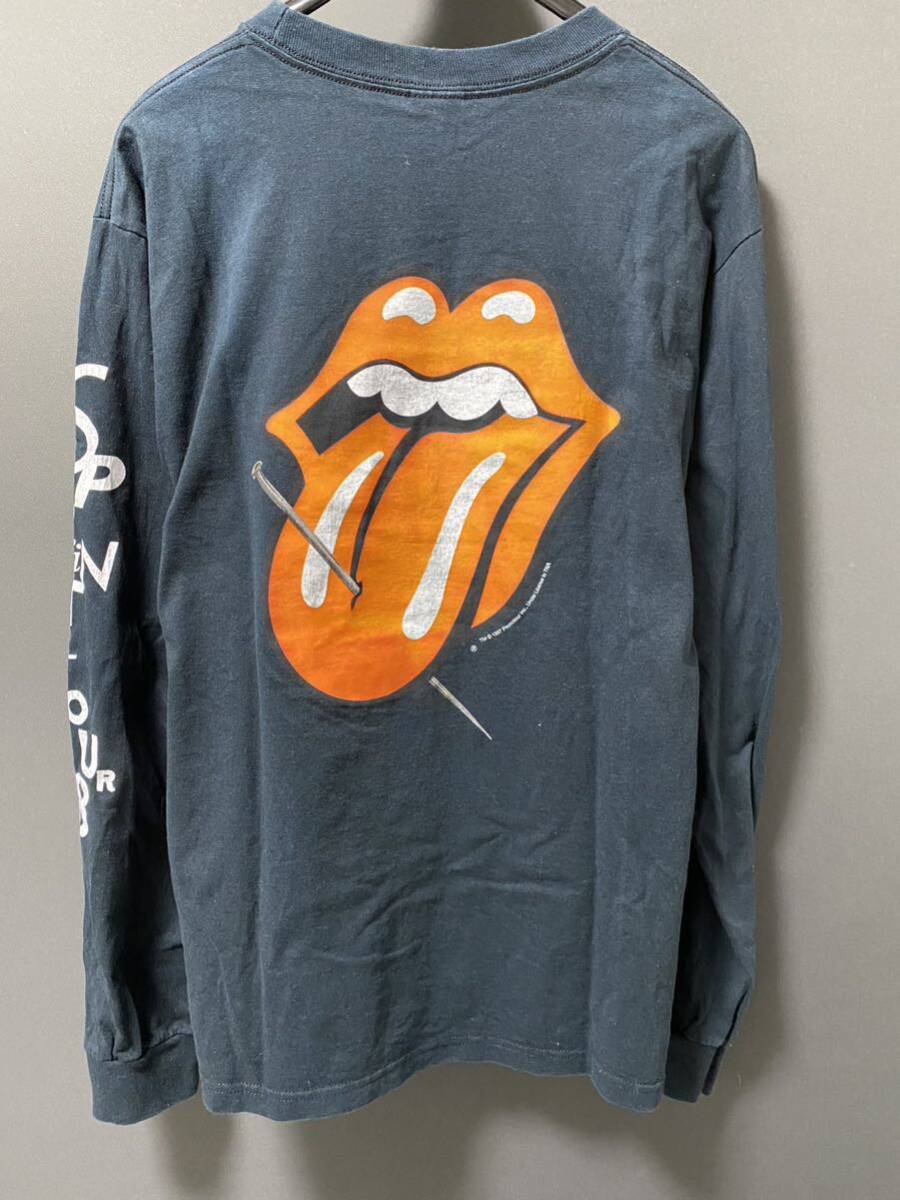 Rolling Stones ローリングストーンズ ロングTシャツ Tシャツ 長袖 ロンT 古着 90年代　ライブ　ツアー_画像1