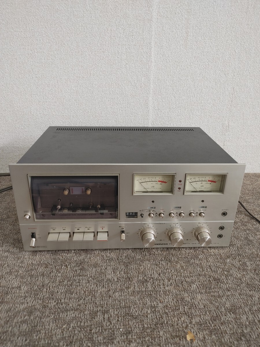 【希少】PIONEER パイオニア CT-9 カセットデッキ STEREO CASSETTE TAPE DECK 通電確認済_画像1