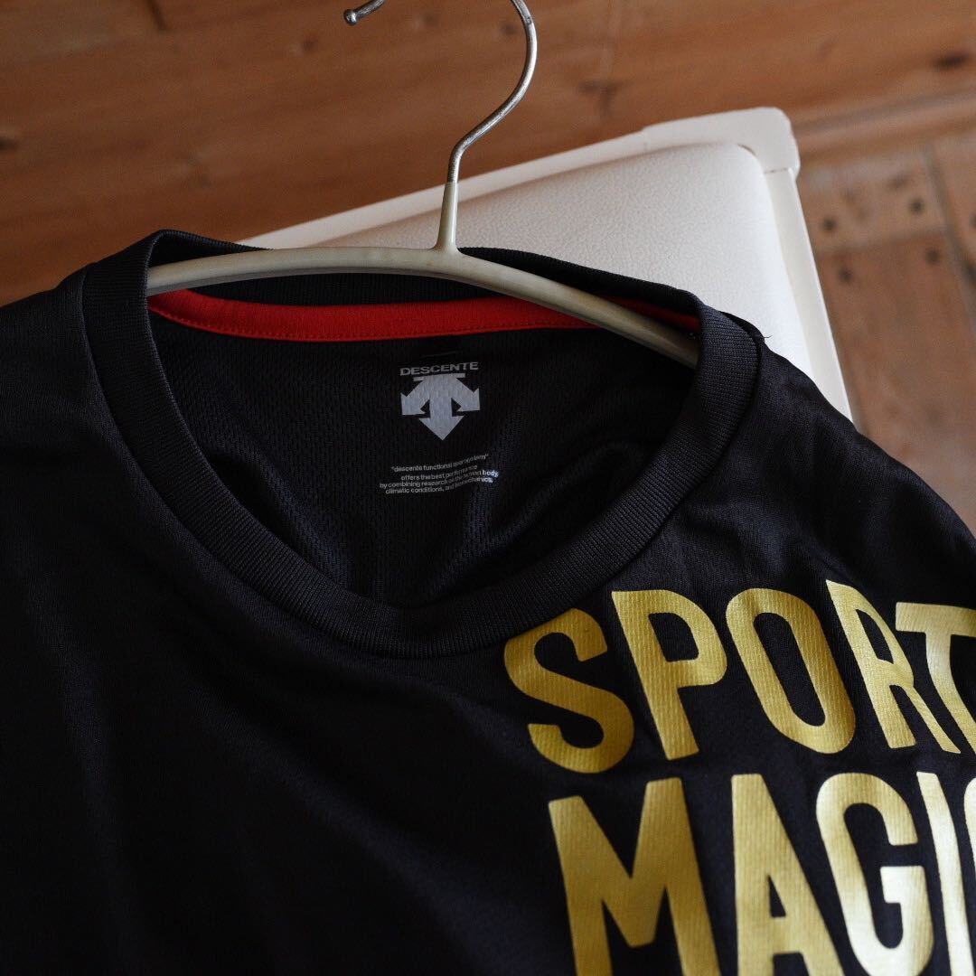 DESCENTE デサント SPORTS MAGIC スポーツマジック 半袖 T シャツ サイズ 0 黒 金_画像5