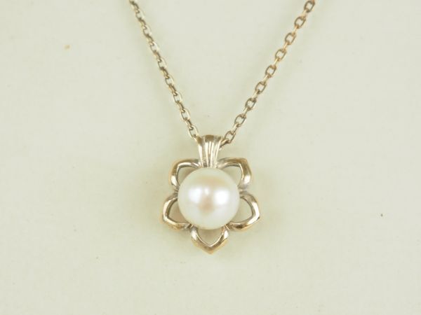 MIKIMOTO Tasaki Shinju SILVER pendant necklace 12 point together Mikimoto tasaki pearl silver accessory 