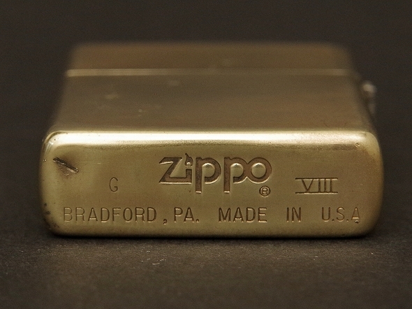 中古　ZIPPO　SOLID　ブラス　GUAM　グアム島　レギュラー　ポリッシュ　真鍮　1997年製　ソリッド　ブラス_底面に打痕あります。