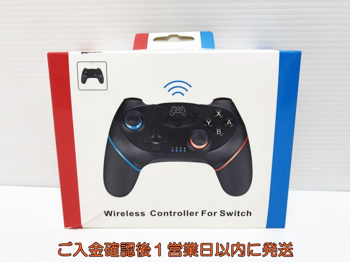 【1円】Switch 社外製 ワイヤレスコントローラー ブラック 動作確認済 ニンテンドースイッチ L07-372yk/F3の画像1