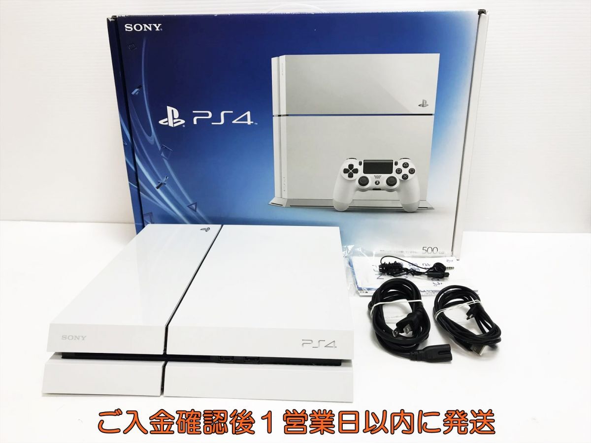 【1円】PS4 本体 500GB ホワイト SONY PlayStation4 CUH-1100A 未検品ジャンク プレステ4 G09-392yk/G4の画像1
