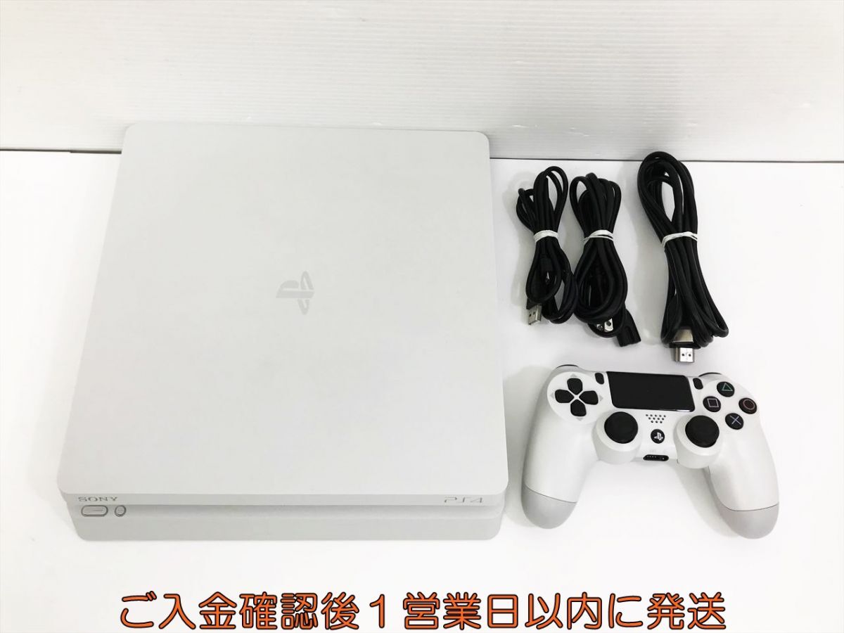 【1円】PS4 本体/コントローラー セット ホワイト SONY PlayStation4 CUH-2100A 初期化/動作確認済 プレステ4 H05-764kk/G4の画像1