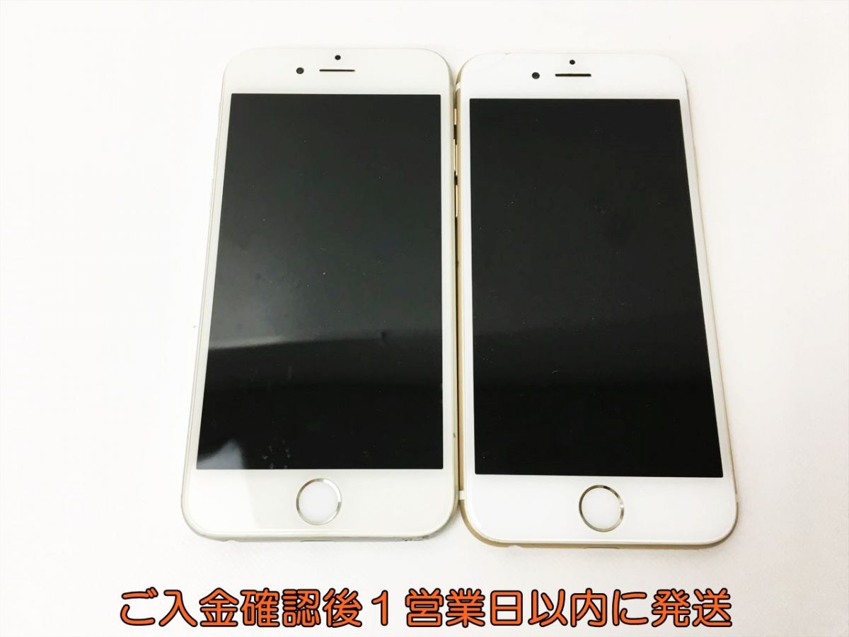 【1円】Apple iPhone 6 A1586 まとめ売り 2台セット 未検品ジャンク アップル アイフォン ゴールド シルバー J05-1006rm/F3の画像1