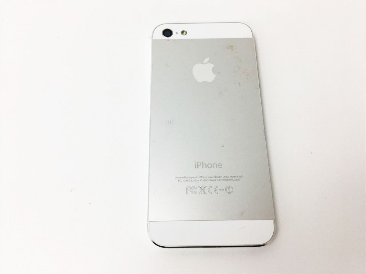 【1円】Apple iPhone 5 A1429 まとめ売り 2台セット 未検品ジャンク アップル アイフォン シルバー スペースグレイ J05-1010rm/F3の画像4