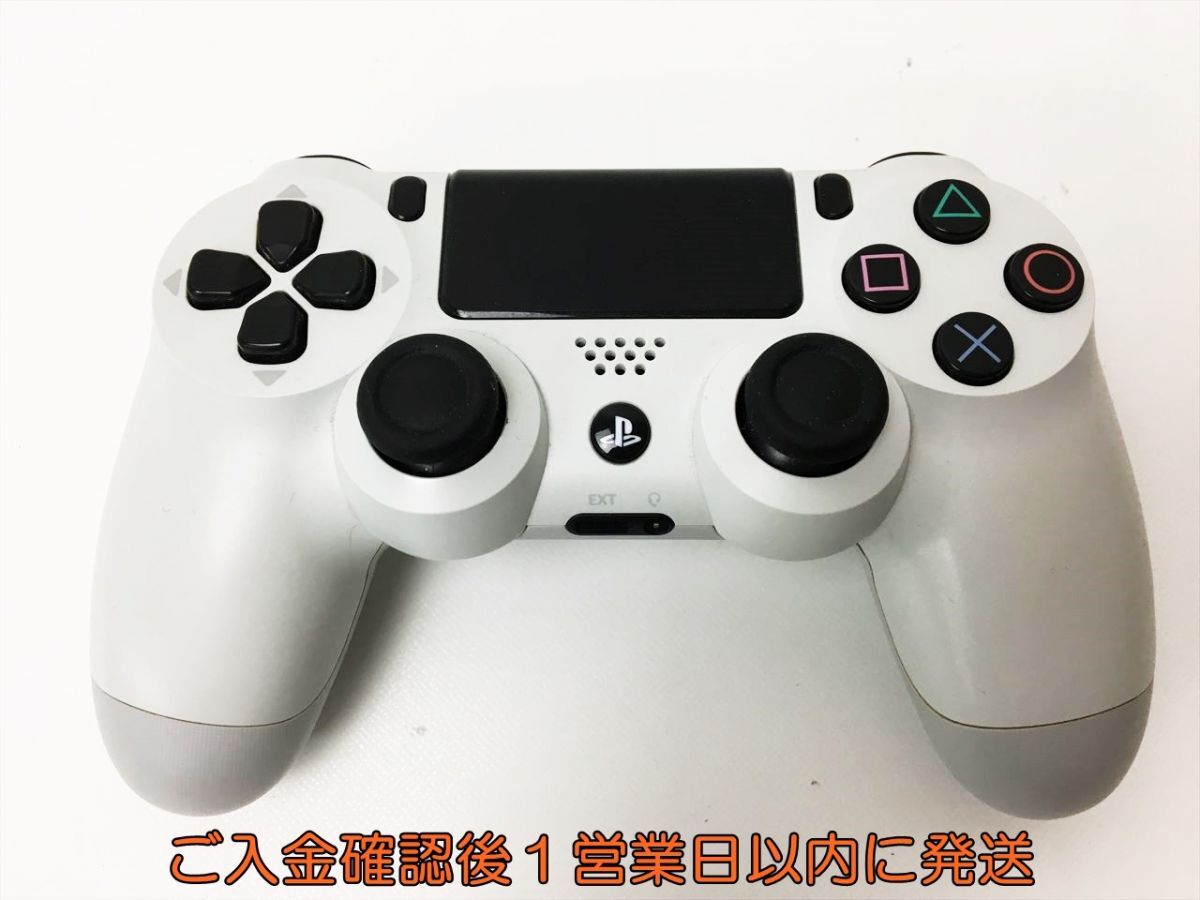 【1円】PS4 純正 ワイヤレスコントローラー DUALSHOCK4 ホワイト 未検品ジャンク SONY Playstation4 プレステ4 H01-900rm/F3の画像1